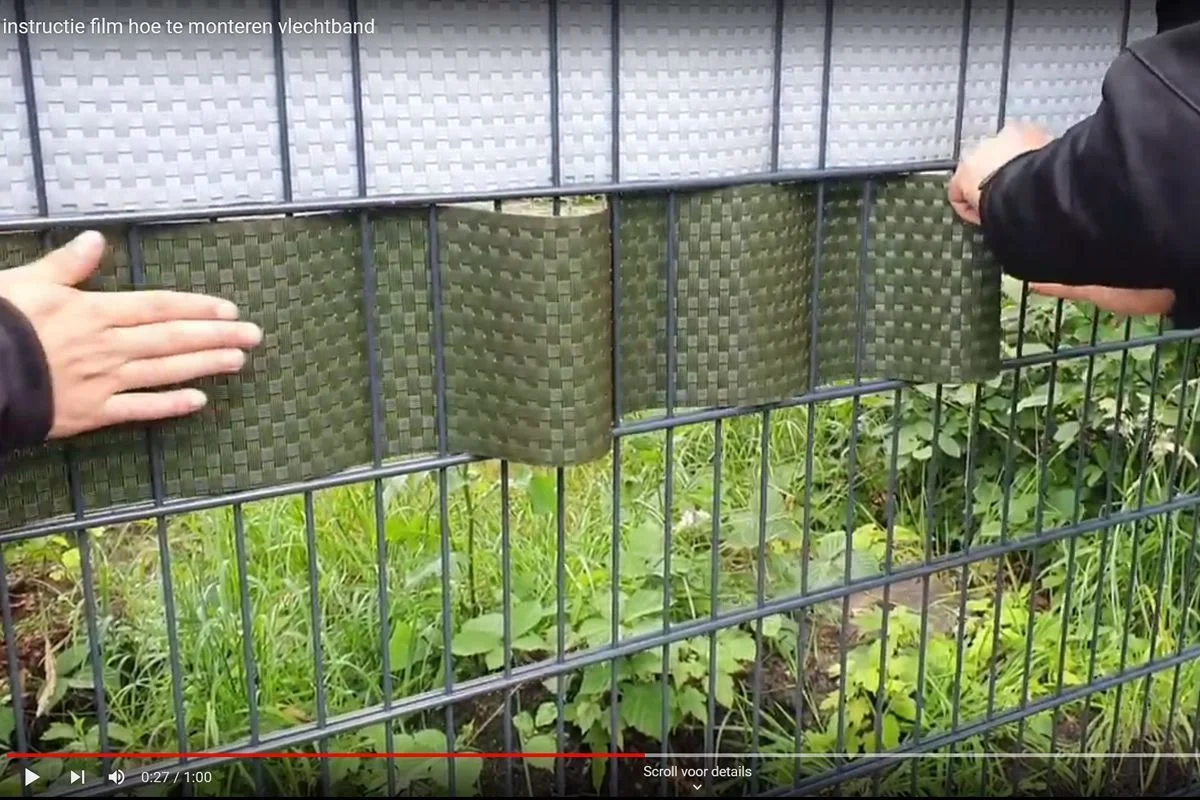 Dubbelstaafmat Voorzien Van Vlechtband Is Eenvoudig Te Doen